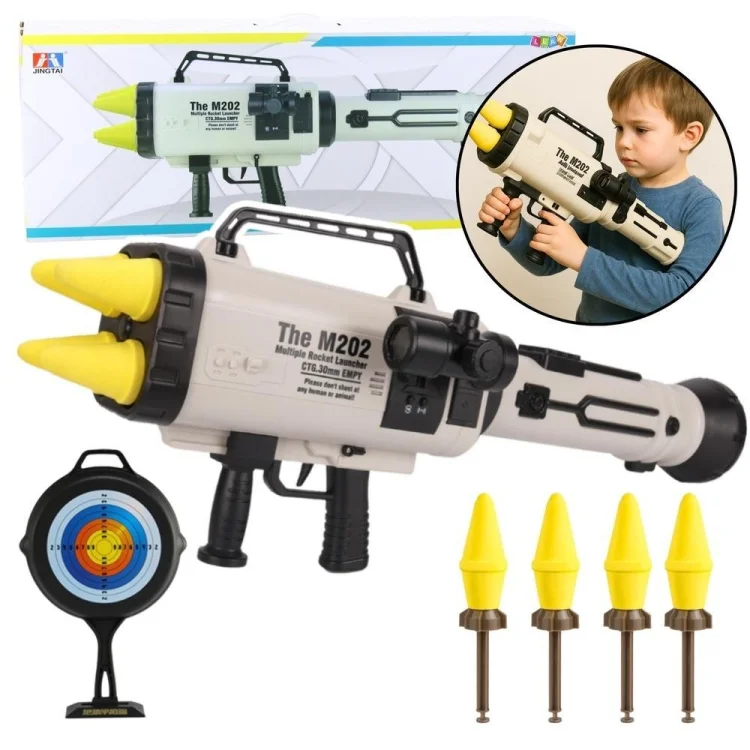 Wyrzutnia rakiet M202 pociski gąbkowe 68cm