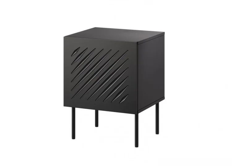 Szafka nocna 2szt SIENA 44,5x40x59 czarny mat