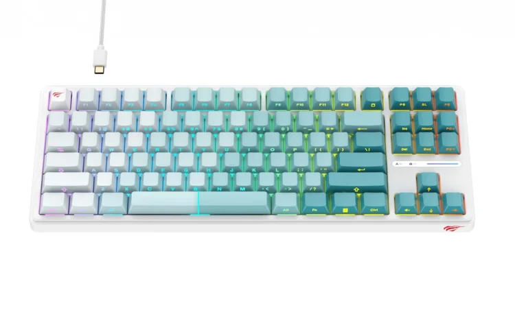 Klawiatura gamingowa Havit KB901L (biało-zielony)