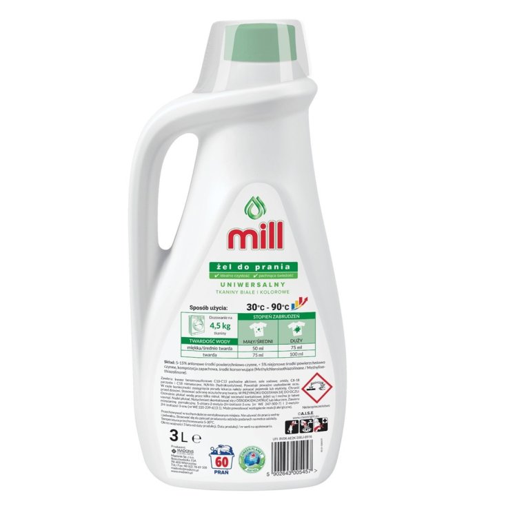 MILL Żel do prania UNIWERSALNY 3l, 60 prań