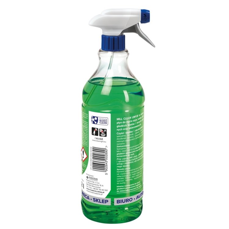 MILL CLEAN UMYJE Płyn do mycia szyb, szkła, luster, glazury o zapachu Konwalii  1,22l