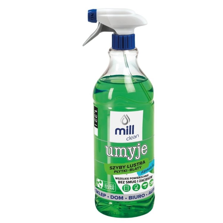 MILL CLEAN UMYJE Płyn do mycia szyb, szkła, luster, glazury o zapachu Konwalii  1,22l