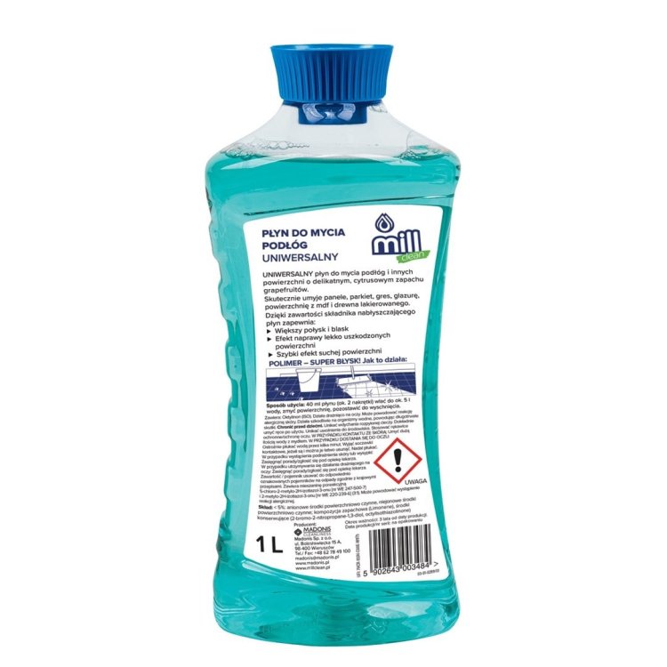 MILL CLEAN płyn do mycia podłóg Uniwersalny o zapachu Grejpfruta 1l