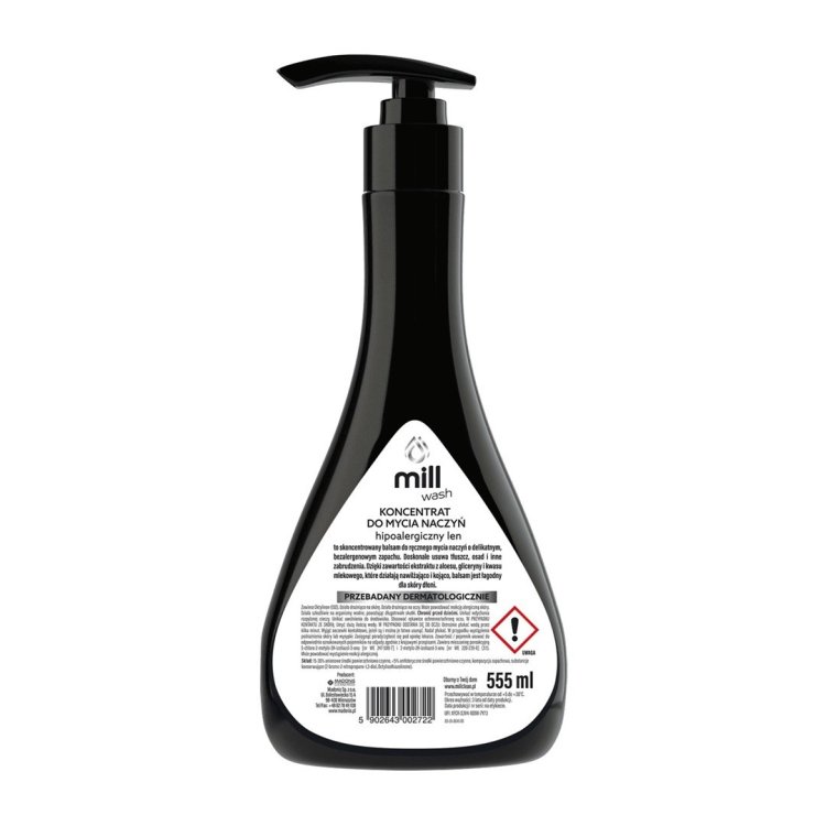 MILL WASH Koncentrat balsam do mycia naczyń Hipoalergiczny Len 555ml
