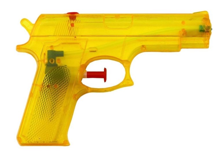 Pistolet na wodę żółty 15cmx10,5cm
