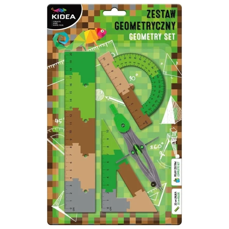 Zestaw geometryczny puzzle 20cm 4el KIDEA