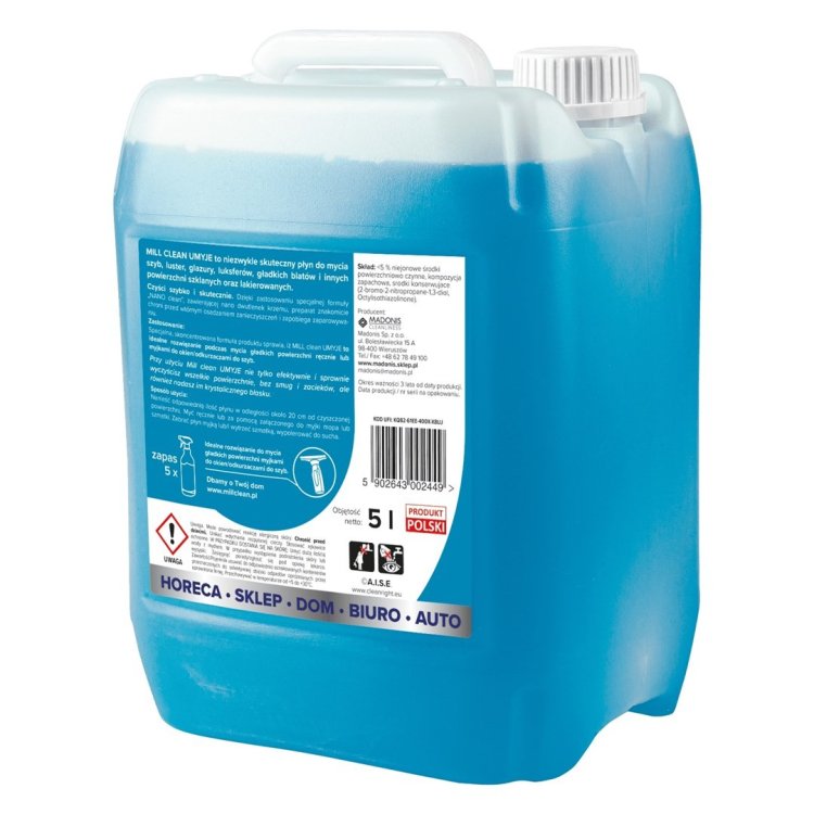 MILL CLEAN UMYJE Płyn do mycia szyb, luster, glazury 5L