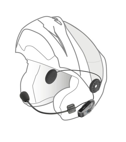 Intercom motocyklowy INTERPHONE U-COM 6R, komplet na 1 kask