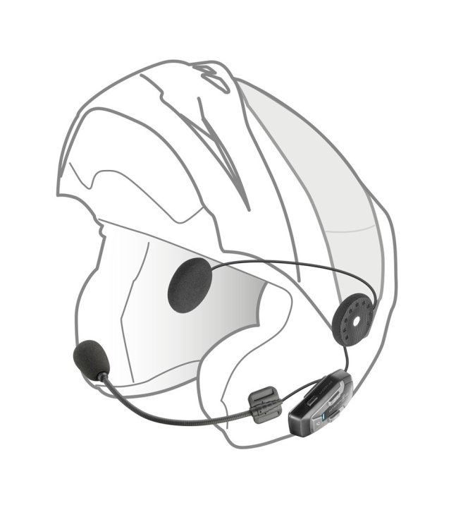 Intercom motocyklowy INTERPHONE U-COM 6R, komplet na 1 kask