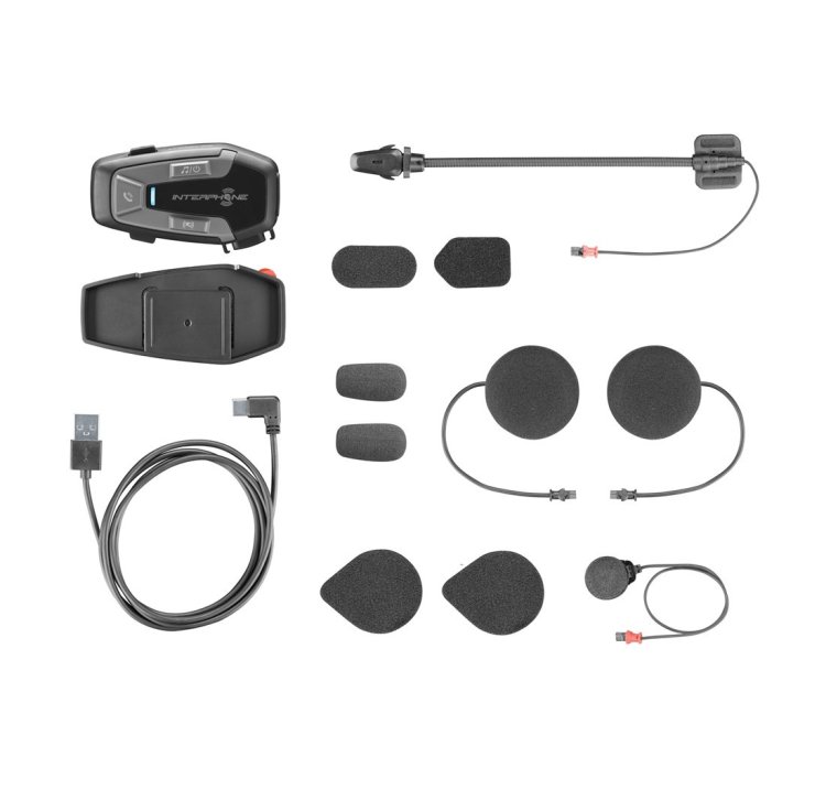 Intercom motocyklowy INTERPHONE U-COM 6R, komplet na 1 kask