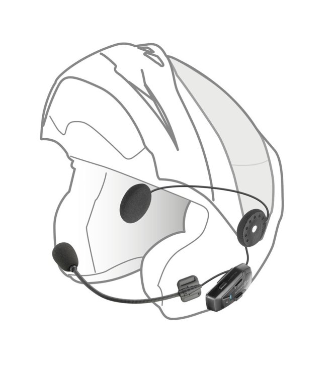 Intercom motocyklowy INTERPHONE U-COM 7R, komplet na 1 kask
