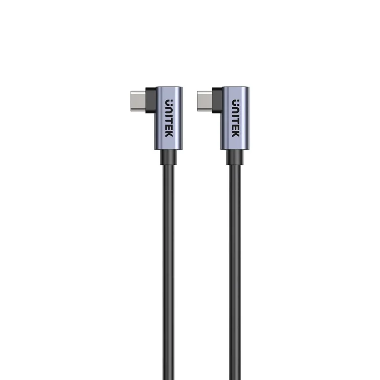 UNITEK KABEL USB-C KĄTOWY 90°/90° PD 100W M/M 0,5M