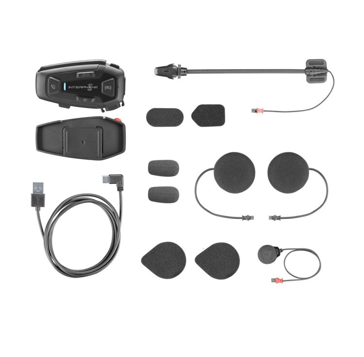 Intercom motocyklowy INTERPHONE U-COM 8R, komplet na 1 kask