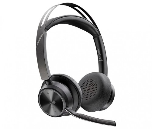 Poly Zestaw słuchawkowy Voyager Focus 2 z certyfikatem Microsoft Teams USB-C-C + przejściówka USB-C/A + podstawka ładująca 9T9J6AA#AC3