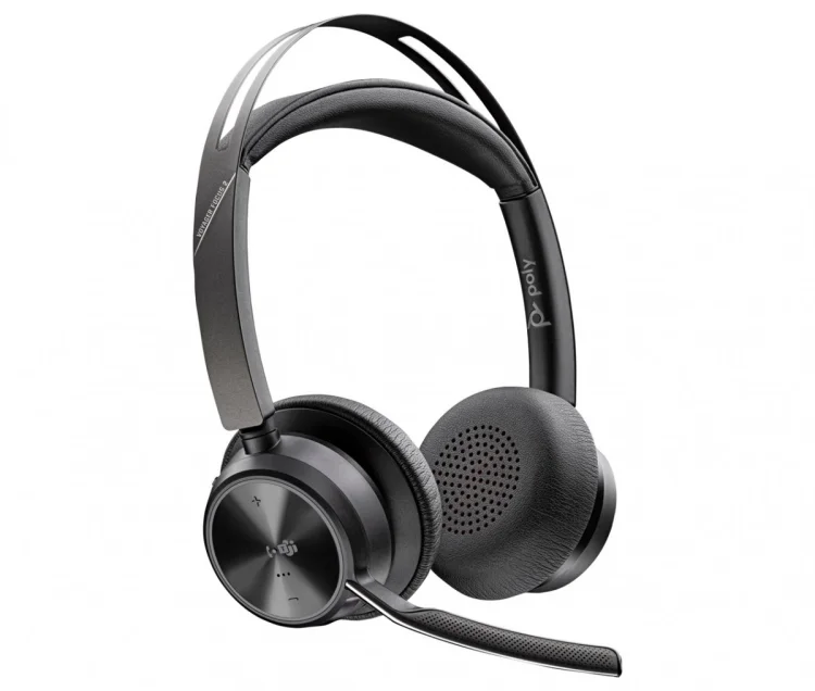 Poly Zestaw słuchawkowy Voyager Focus 2 z certyfikatem Microsoft Teams USB-C-C + przejściówka USB-C/A + podstawka ładująca 9T9J6AA#AC3