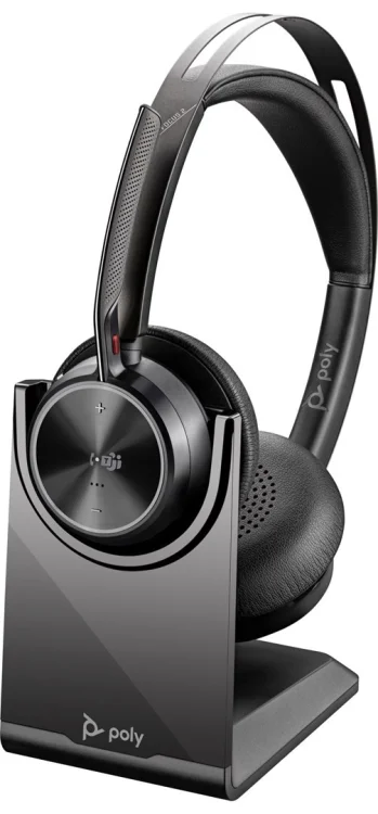 Poly Zestaw słuchawkowy Voyager Focus 2 z certyfikatem Microsoft Teams USB-C-C + przejściówka USB-C/A + podstawka ładująca 9T9J6AA#AC3