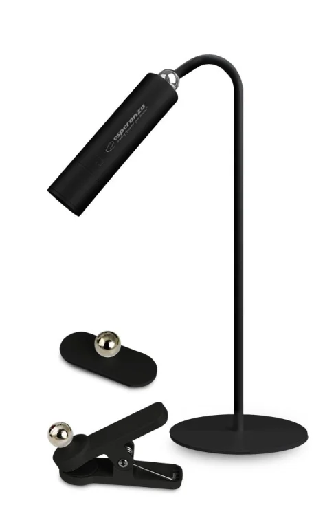 ESPERANZA ESPERANZA LAMPKA BIURKOWA LED 3W1 AGENA CZARNA ELD118K