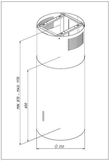 Okap AKPO WK-4 ISLA BALMERA SLIM BIAŁY PÓŁMAT T450 M3