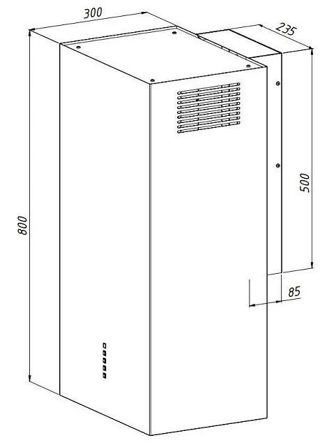 Okap AKPO WK-4 BALMERA WL SLIM CZARNY MAT T450 M3