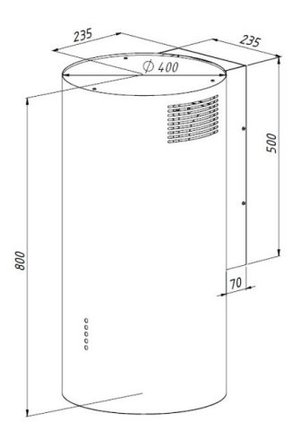 Okap AKPO WK-4 BALMERA WL SLIM BIAŁY PÓŁMAT T450 M3