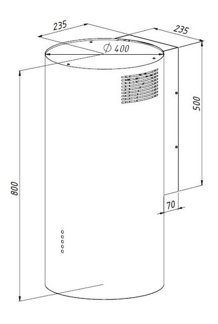 Okap AKPO WK-4 BALMERA WL SLIM BIAŁY PÓŁMAT T450 M3