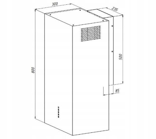 Okap AKPO WK-4 CUBERA WL CZARNY MAT T520 M3 / CZARNY FILTR ALUMINIOWY