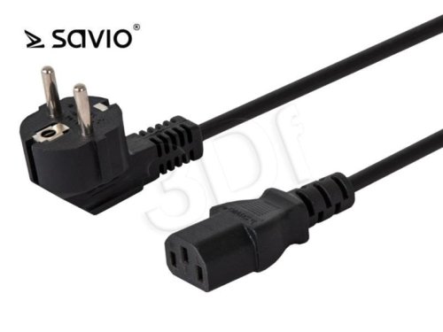 Kabel SAVIO CL-98 (IEC320 C13 - Shuko ; 1,8m; kolor czarny)