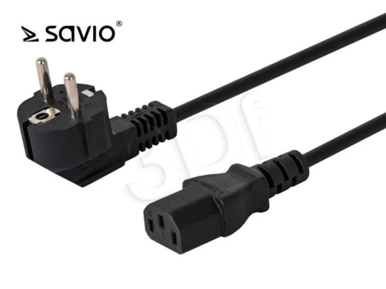 Kabel SAVIO CL-98 (IEC320 C13 - Shuko ; 1,8m; kolor czarny)