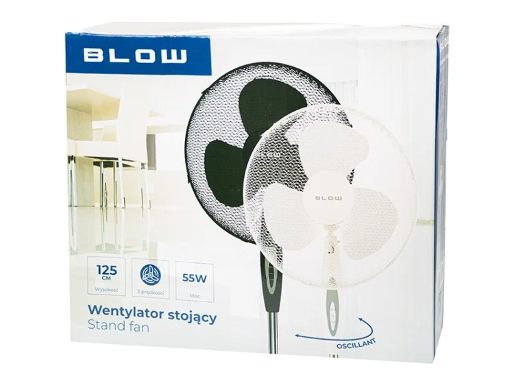 BLOW WENTYLATOR STOJĄCY 16"/40CM 55W CZARNY