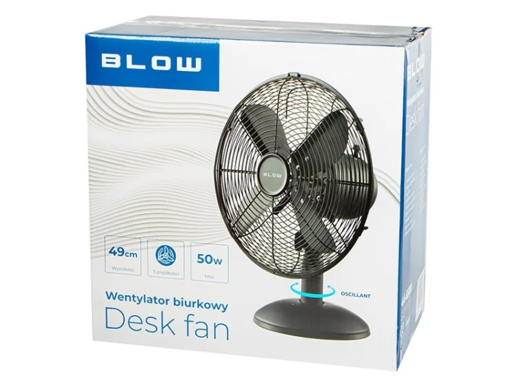 BLOW WENTYLATOR STOŁOWY 30CM CZARNY