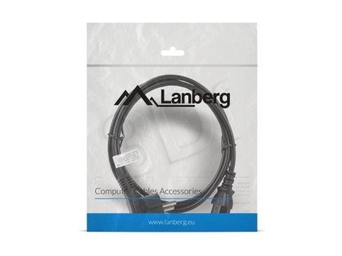 Kabel Lanberg CA-C13C-10CC-0018-BK (C13 / IEC C13 / IEC 320 C13 F - Shuko M; 1,8m; kolor czarny)