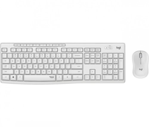 Logitech MK295 Silent Wireless Combo klawiatura Dołączona myszka Biuro USB QWERTZ Niemiecki Biały