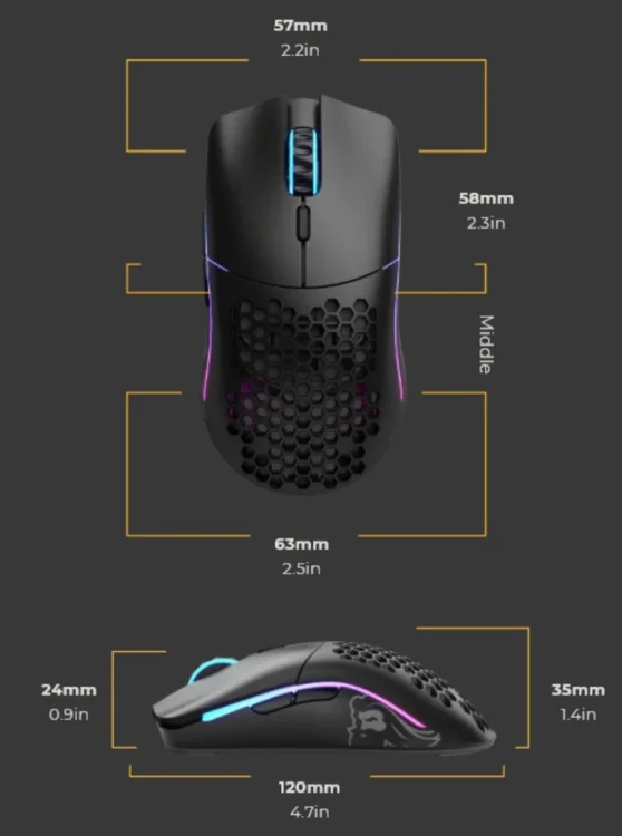Glorious PC Gaming Race Model O- myszka Oburęczny RF Wireless 19000 DPI