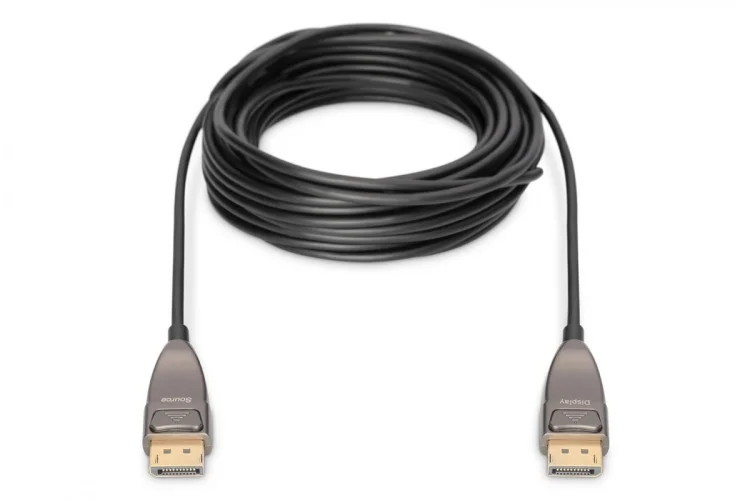 Kabel DP/DP M/M czarny 15m DisplayPort 1.4 Hybrydowy  AOC 8K 60Hz UHD