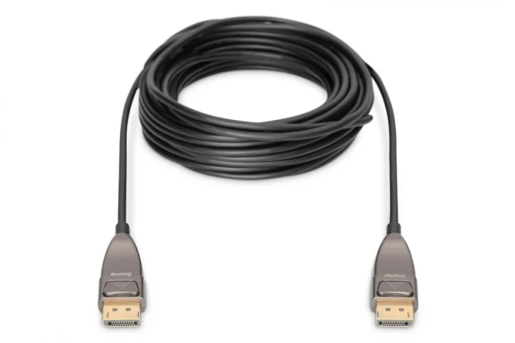 Kabel DP/DP M/M czarny 10m DisplayPort 1.4 Hybrydowy  AOC 8K 60Hz UHD