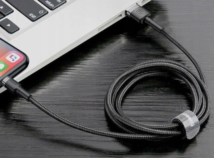 Kabel Baseus CALKLF-CG1 (Lightning M - USB 2.0 M; 2m; kolor szaro-czarny)