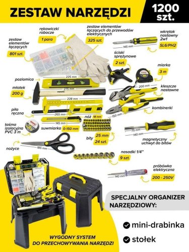 ZESTAW UNIWERSALNY 1200el. 1/4" 6-KĄT....  /WMC