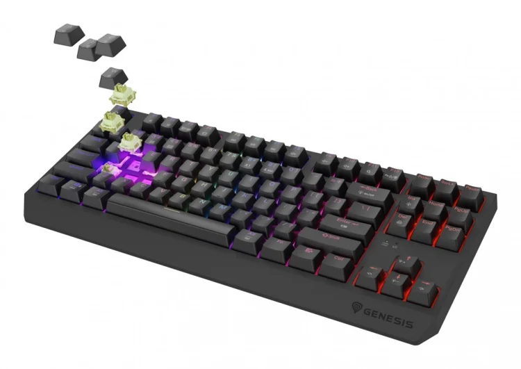 GENESIS Thor 230 TKL klawiatura Gaming USB + RF Wireless + Bluetooth QWERTY US English Czarny
