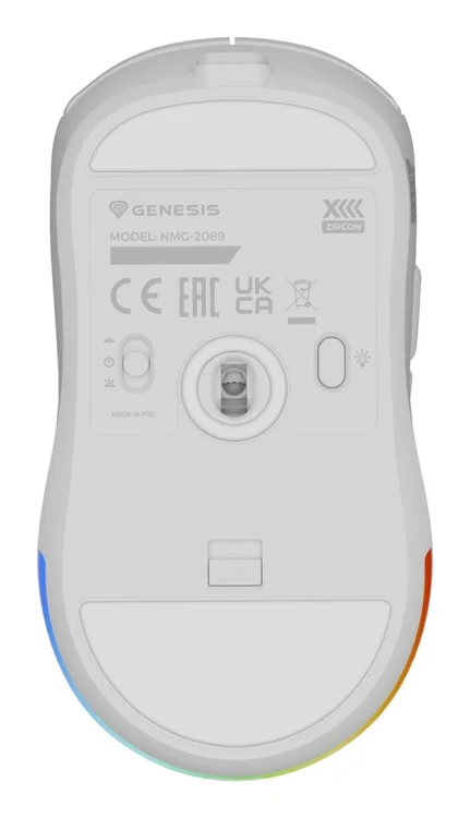 GENESIS Zircon XIII myszka Gaming Oburęczny RF Wireless + USB Type-C Optyczny 26000 DPI