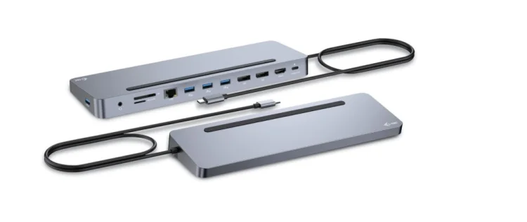 i-tec C31FLAT2PDPRO100W stacja dokująca Przewodowa USB 3.2 Gen 1 (3.1 Gen 1) Type-C Srebrny