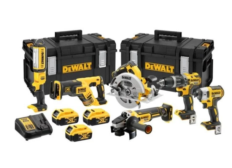ZESTAW ELEKTRONARZĘDZI COMBO DEWALT DCK623P3-QW (DCF887+DCS367+DCG405+DCS570+DCD796+DCL050)
