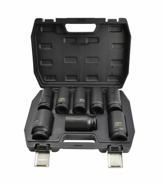 AW ZESTAW NASADEK UDAROWYCH 3/4"  8cz. DŁUGIE BLACK LINE