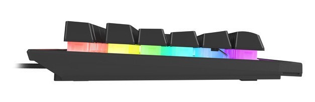GENESIS Rhod 500 RGB klawiatura Gaming USB QWERTY ES Hiszpański Czarny