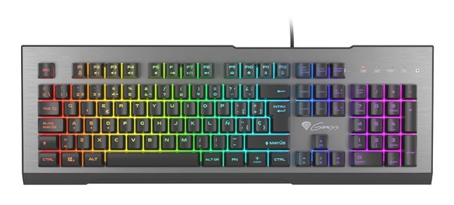 GENESIS Rhod 500 RGB klawiatura Gaming USB QWERTY ES Hiszpański Czarny