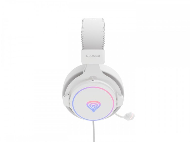 GENESIS Neon 764 Zestaw słuchawkowy Przewodowa Opaska na głowę Gaming USB Typu-A Biały