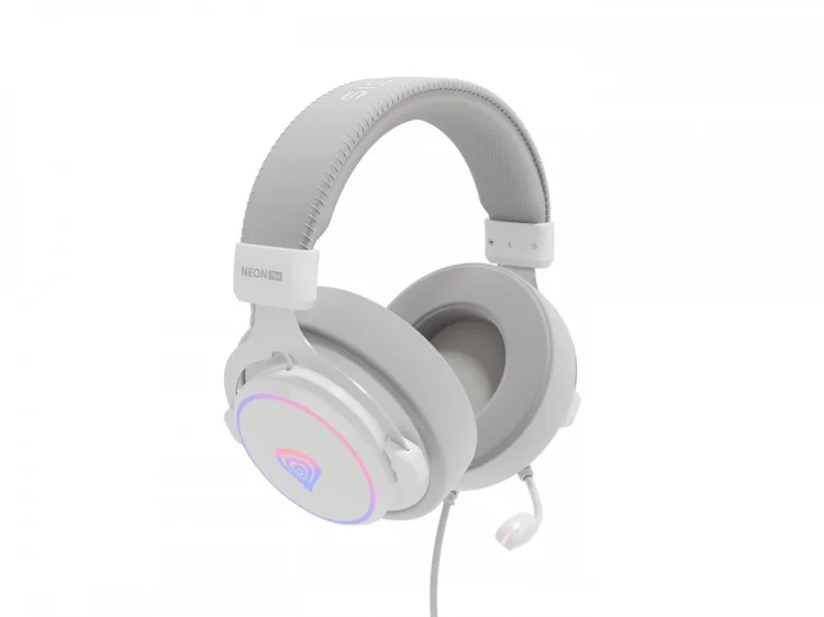 GENESIS Neon 764 Zestaw słuchawkowy Przewodowa Opaska na głowę Gaming USB Typu-A Biały