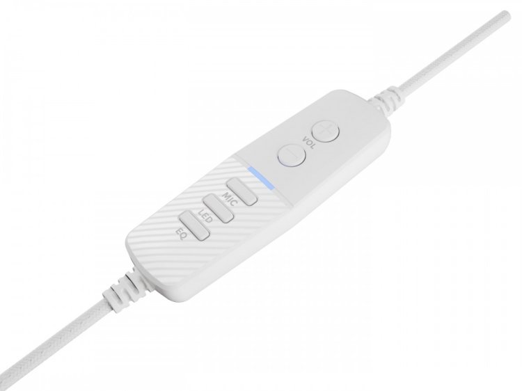 GENESIS Neon 764 Zestaw słuchawkowy Przewodowa Opaska na głowę Gaming USB Typu-A Biały