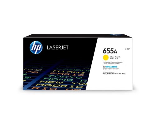 HP 655A oryginalny wkład LaserJet z żółtym tonerem