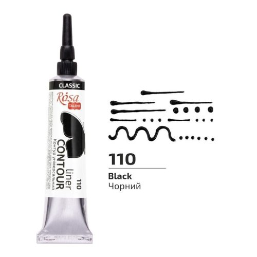Farba aktylowa konturowa universal black 20ml
