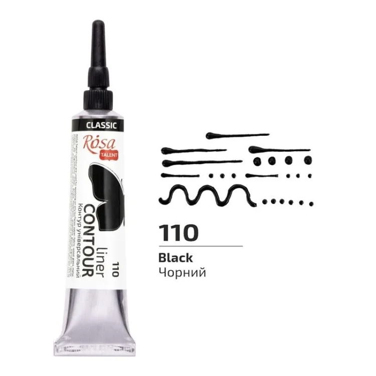 Farba aktylowa konturowa universal black 20ml